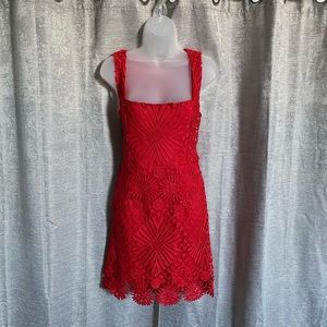 Lulus red lace dress